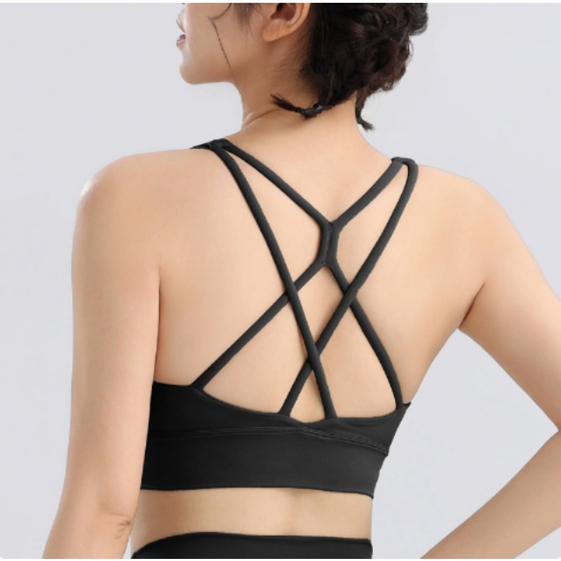 Solid Color Cross Fitness Bra  - đánh giá và giá Yoga Fitness Training